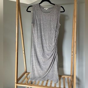 Super soft grey dress with “wrap” detail!